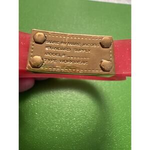 Marc by Marc Jacobs Red Bangle Rubber Gold Bow Glittery Costume Jewelry Bracelet